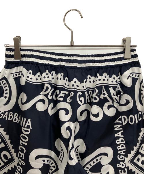 DOLCE & GABBANA（ドルチェ＆ガッバーナ）DOLCE & GABBANA (ドルチェ＆ガッバーナ) ハーフパンツ ネイビー×ホワイト サイズ:46の古着・服飾アイテム