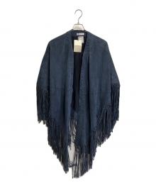 MADISON BLUE（マディソンブルー）の古着「FRINGE BIG CAPE」｜ネイビー