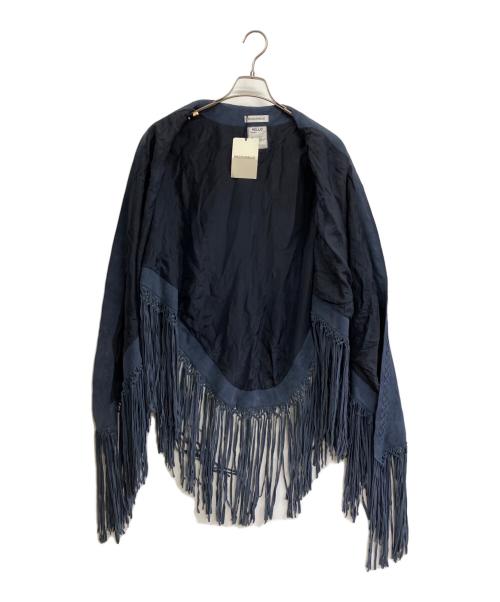 MADISON BLUE（マディソンブルー）MADISON BLUE (マディソンブルー) FRINGE BIG CAPE ネイビー サイズ:Fの古着・服飾アイテム