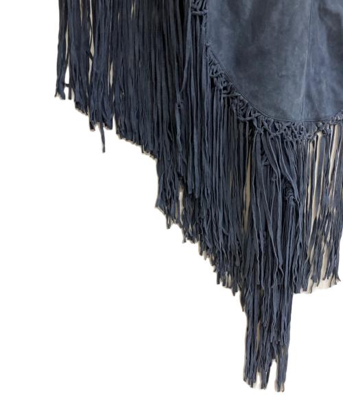 MADISON BLUE（マディソンブルー）MADISON BLUE (マディソンブルー) FRINGE BIG CAPE ネイビー サイズ:Fの古着・服飾アイテム