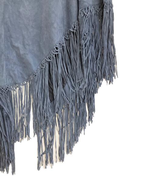 MADISON BLUE（マディソンブルー）MADISON BLUE (マディソンブルー) FRINGE BIG CAPE ネイビー サイズ:Fの古着・服飾アイテム