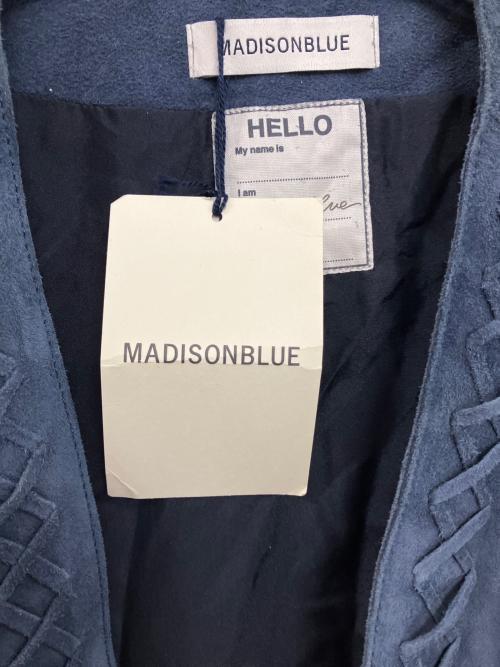 MADISON BLUE（マディソンブルー）MADISON BLUE (マディソンブルー) FRINGE BIG CAPE ネイビー サイズ:Fの古着・服飾アイテム