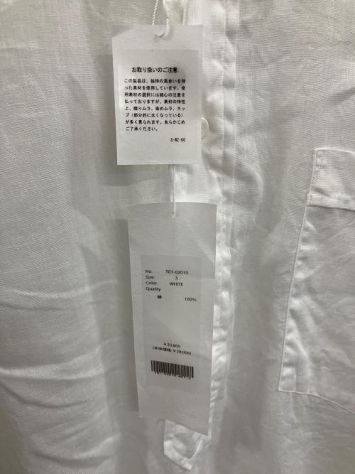 COMOLI（コモリ）COMOLI (コモリ) 長袖シャツ ホワイト サイズ:3 未使用品の古着・服飾アイテム