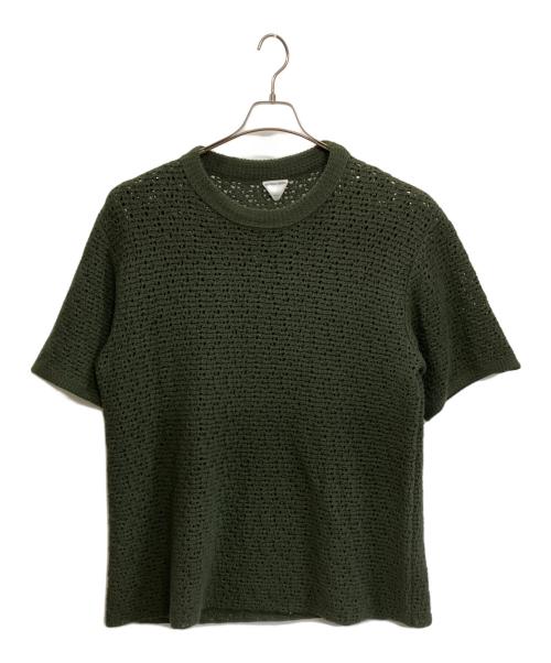 BOTTEGA VENETA（ボッテガベネタ）BOTTEGA VENETA (ボッテガベネタ) 半袖ニット グリーン サイズ:Lの古着・服飾アイテム