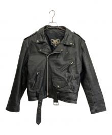 first genuine leather（ファースト ジーニーレザー）の古着「ダブルライダースジャケット」｜ブラック