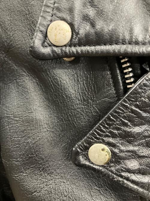 first genuine leather（ファースト ジーニーレザー）first genuine leather (ファースト ジーニーレザー) ダブルライダースジャケット ブラック サイズ:44の古着・服飾アイテム