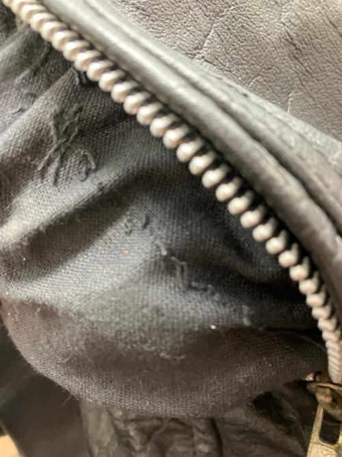 first genuine leather（ファースト ジーニーレザー）first genuine leather (ファースト ジーニーレザー) ダブルライダースジャケット ブラック サイズ:44の古着・服飾アイテム
