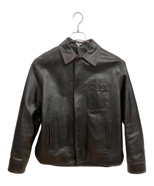 LOEWE（ロエベ）LOEWE (ロエベ) レザージャケット ブラウン サイズ:44の古着・服飾アイテム