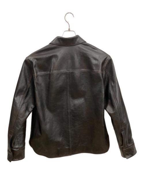 LOEWE（ロエベ）LOEWE (ロエベ) レザージャケット ブラウン サイズ:44の古着・服飾アイテム