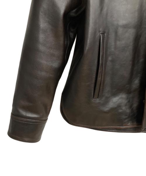 LOEWE（ロエベ）LOEWE (ロエベ) レザージャケット ブラウン サイズ:44の古着・服飾アイテム
