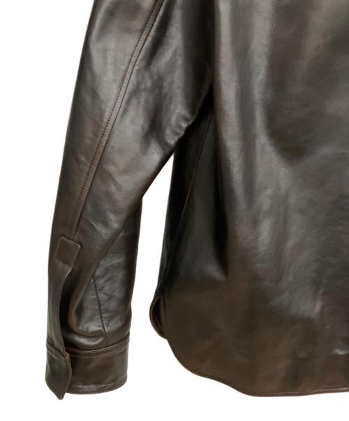 LOEWE（ロエベ）LOEWE (ロエベ) レザージャケット ブラウン サイズ:44の古着・服飾アイテム