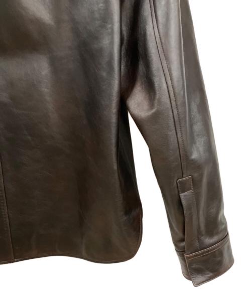 LOEWE（ロエベ）LOEWE (ロエベ) レザージャケット ブラウン サイズ:44の古着・服飾アイテム