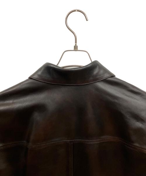 LOEWE（ロエベ）LOEWE (ロエベ) レザージャケット ブラウン サイズ:44の古着・服飾アイテム