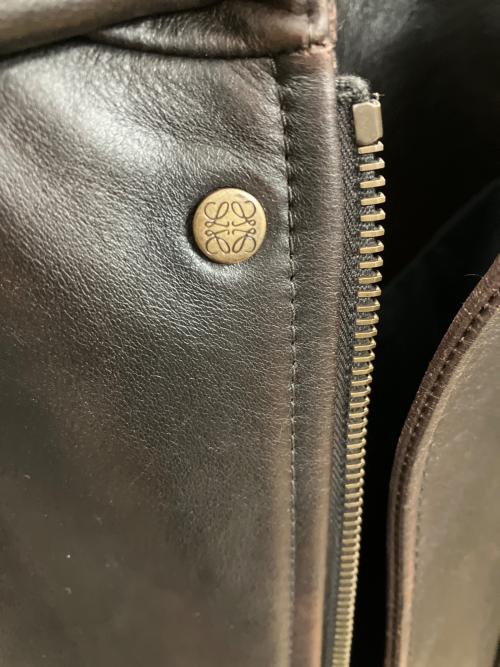 LOEWE（ロエベ）LOEWE (ロエベ) レザージャケット ブラウン サイズ:44の古着・服飾アイテム