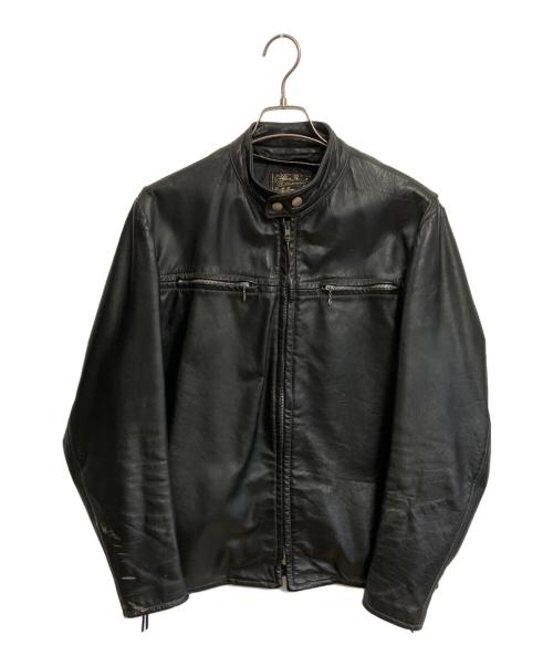 Golden Thread Brill Bros（ゴールデンスレッドブリルブラザーズ）Golden Thread Brill Bros (ゴールデンスレッドブリルブラザーズ) シングルライダースジャケット ブラック サイズ:40の古着・服飾アイテム