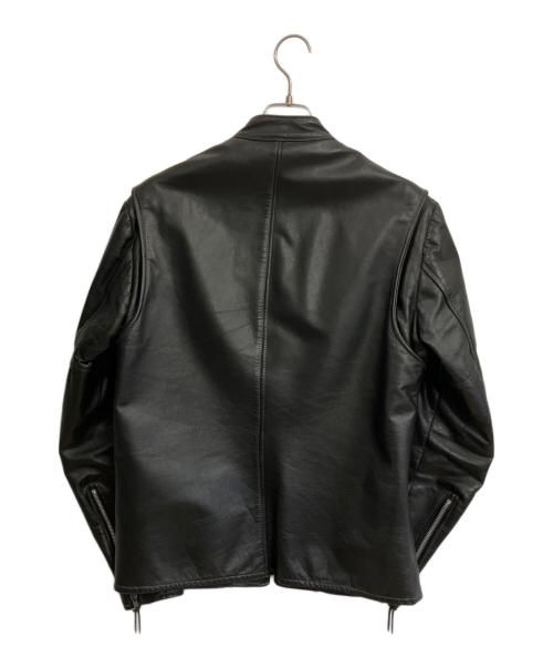 Golden Thread Brill Bros（ゴールデンスレッドブリルブラザーズ）Golden Thread Brill Bros (ゴールデンスレッドブリルブラザーズ) シングルライダースジャケット ブラック サイズ:40の古着・服飾アイテム