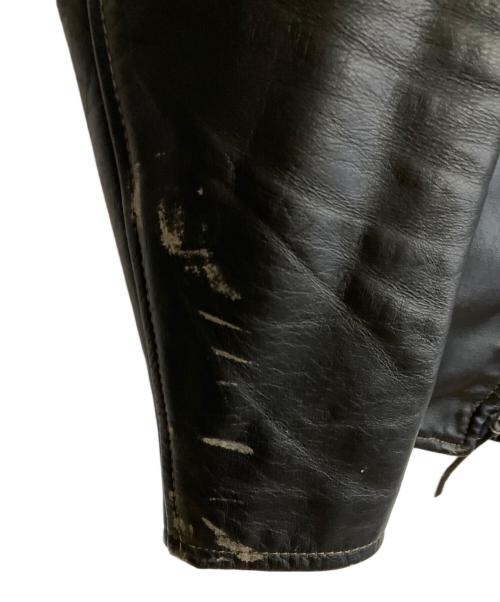 Golden Thread Brill Bros（ゴールデンスレッドブリルブラザーズ）Golden Thread Brill Bros (ゴールデンスレッドブリルブラザーズ) シングルライダースジャケット ブラック サイズ:40の古着・服飾アイテム