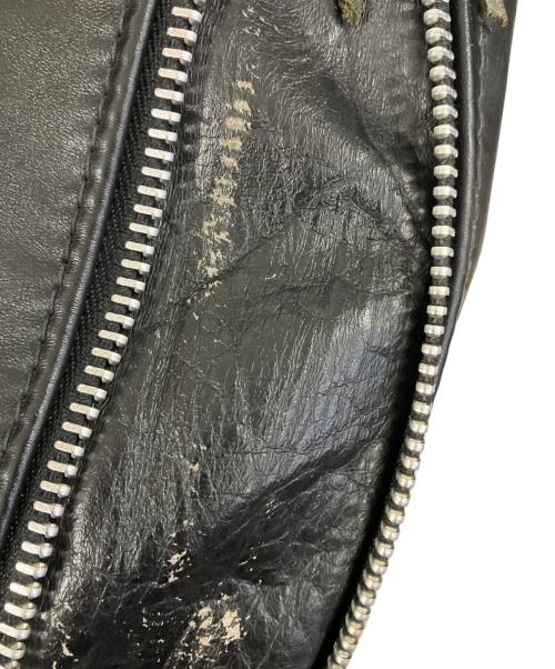 Golden Thread Brill Bros（ゴールデンスレッドブリルブラザーズ）Golden Thread Brill Bros (ゴールデンスレッドブリルブラザーズ) シングルライダースジャケット ブラック サイズ:40の古着・服飾アイテム