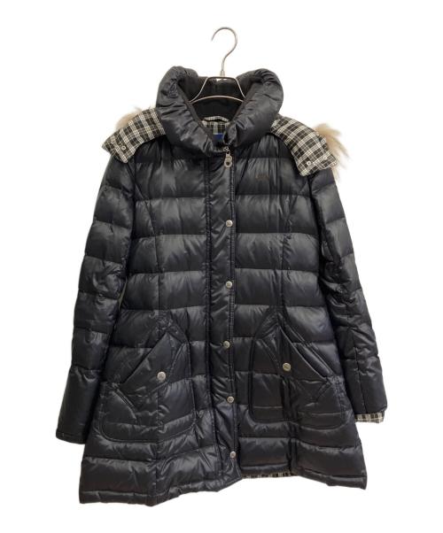 BURBERRY BLUE LABEL（バーバリー ブルー レーベル）BURBERRY BLUE LABEL (バーバリー ブルー レーベル) ダウンコート ネイビー サイズ:40の古着・服飾アイテム