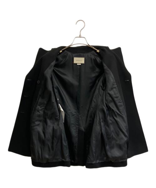 GUCCI（グッチ）GUCCI (グッチ) ミドル丈Pコート ブラック サイズ:38の古着・服飾アイテム