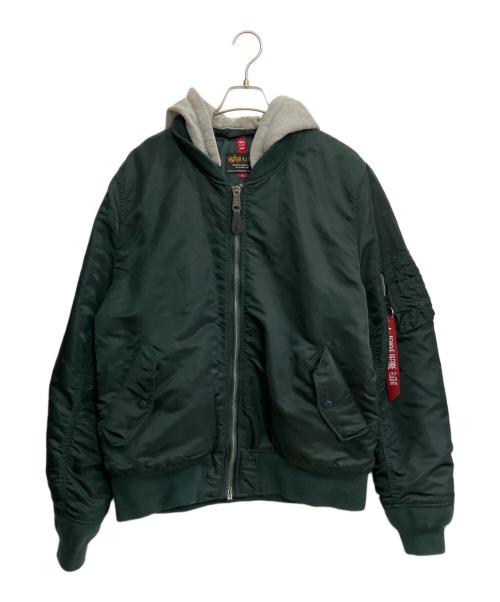 ALPHA INDUSTORIES（アルファ インダストリーズ）ALPHA INDUSTORIES (アルファ インダストリーズ) MA-1ジャケット グリーン サイズ:XLの古着・服飾アイテム