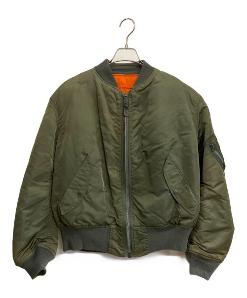 ALPHA（アルファ）ALPHA (アルファ) MA-1ジャケット オリーブ サイズ:LARGEの古着・服飾アイテム