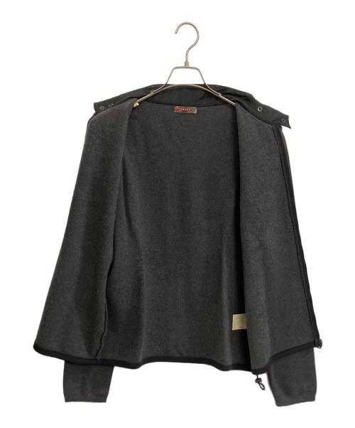 PRADA SPORTS（プラダスポーツ）PRADA SPORTS (プラダスポーツ) ナイロン切替ニットジャケット ブラック サイズ:50の古着・服飾アイテム