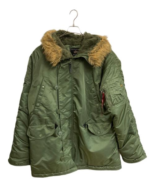ALPHA INDUSTRIES（アルファインダストリーズ）ALPHA INDUSTRIES (アルファインダストリーズ) MA-1フライトジャケット カーキ サイズ:X-LARGEの古着・服飾アイテム