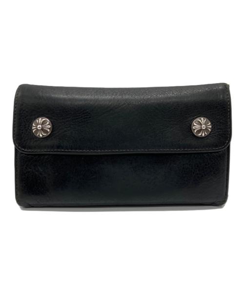 CHROME HEARTS（クロムハーツ）CHROME HEARTS (クロムハーツ) ウェーブウォレット ブラックの古着・服飾アイテム