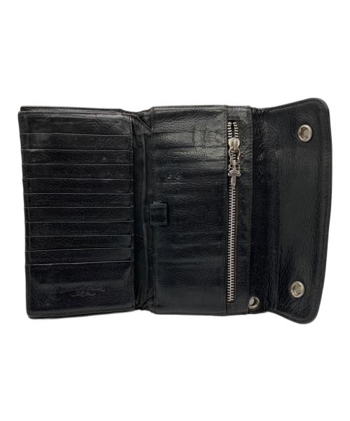 CHROME HEARTS（クロムハーツ）CHROME HEARTS (クロムハーツ) ウェーブウォレット ブラックの古着・服飾アイテム