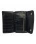 中古・古着 CHROME HEARTS (クロムハーツ) ウェーブウォレット ブラック：110000円
