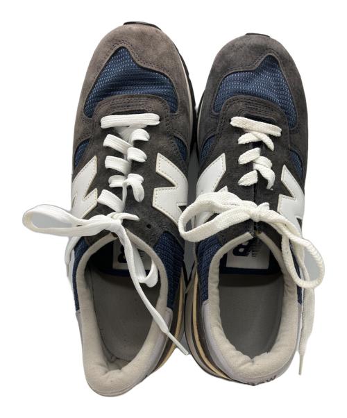 NEW BALANCE（ニューバランス）NEW BALANCE (ニューバランス) スニーカー ブラウン×ネイビー サイズ:27の古着・服飾アイテム
