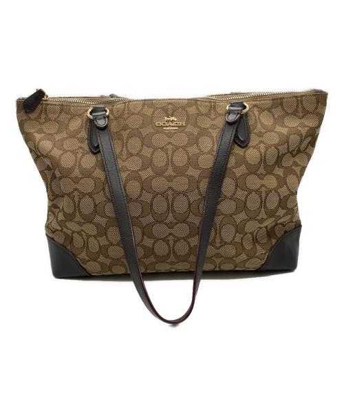 COACH（コーチ）COACH (コーチ) トートバッグ ブラウン×ベージュの古着・服飾アイテム