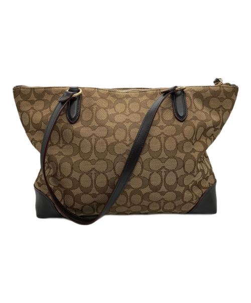 COACH（コーチ）COACH (コーチ) トートバッグ ブラウン×ベージュの古着・服飾アイテム