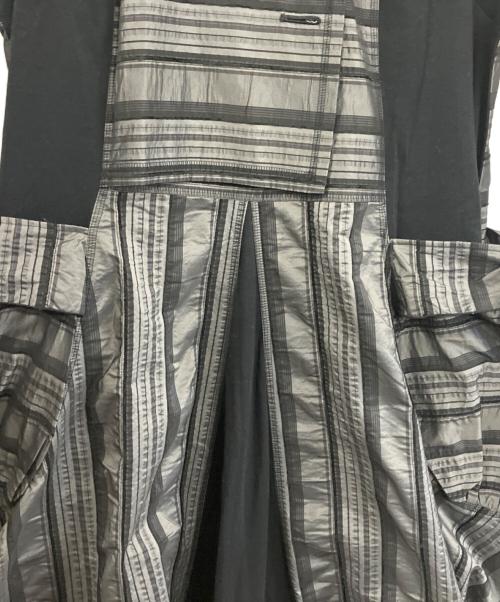 EIKO KONDO（エイココンドウ）EIKO KONDO (エイココンドウ) ノースリーブワンピース グレー×ブラック サイズ:42の古着・服飾アイテム