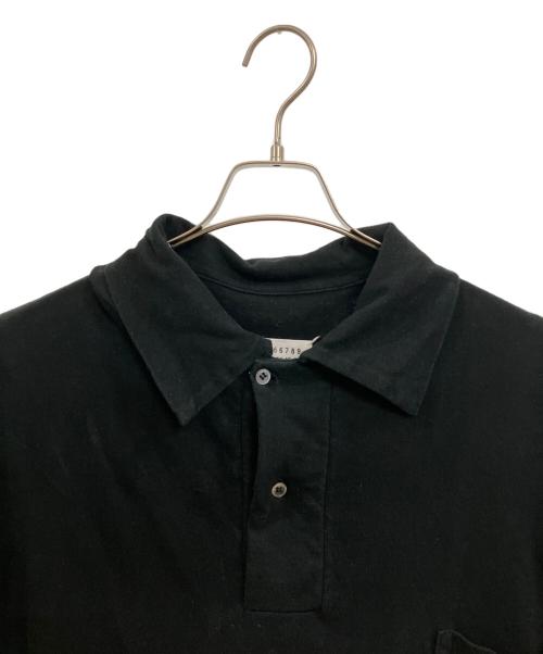 Maison Margiela（メゾンマルジェラ）Maison Margiela (メゾンマルジェラ) スタンプロゴポロシャツ ブラック サイズ:Sの古着・服飾アイテム