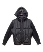 DIESELディーゼル）の古着「ナイロンジップパーカー」｜ブラック