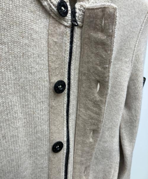 STONE ISLAND（ストーンアイランド）STONE ISLAND (ストーンアイランド) ハイネックニットカーディガン ブラウン サイズ:XSの古着・服飾アイテム
