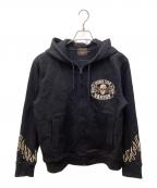 VANSONバンソン）の古着「ジップパーカー」｜ブラック