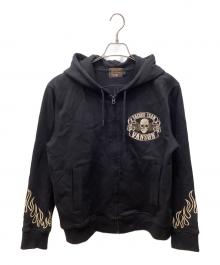 VANSON（バンソン）の古着「ジップパーカー」｜ブラック