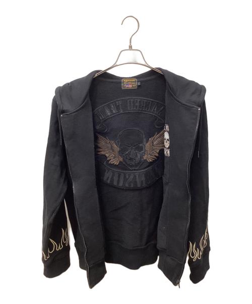 VANSON（バンソン）VANSON (バンソン) ジップパーカー ブラック サイズ:Lの古着・服飾アイテム