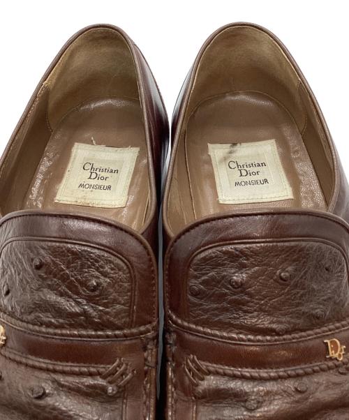 Christian Dior MONSIEUR（クリスチャンディオールムッシュ）Christian Dior MONSIEUR (クリスチャンディオールムッシュ) レザーローファー ブラウン サイズ:25.5の古着・服飾アイテム