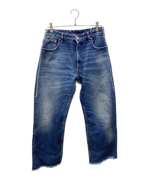 MM6 Maison Margiela（エムエムシックスメゾンマルジェラ）MM6 Maison Margiela (エムエムシックスメゾンマルジェラ) カットオフデニム インディゴ サイズ:40の古着・服飾アイテム