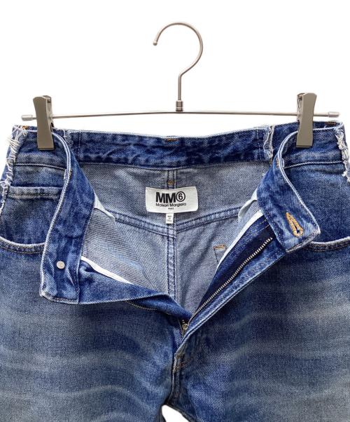 MM6 Maison Margiela（エムエムシックスメゾンマルジェラ）MM6 Maison Margiela (エムエムシックスメゾンマルジェラ) カットオフデニム インディゴ サイズ:40の古着・服飾アイテム
