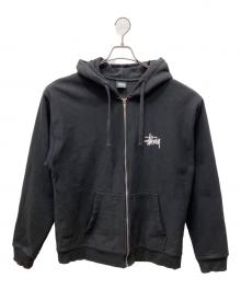 stussy（ステューシー）の古着「BASIC STÜSSY ZIP HOODIE」｜ブラック