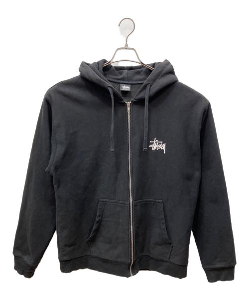 stussy（ステューシー）stussy (ステューシー) BASIC STÜSSY ZIP HOODIE ブラック サイズ:Ｌの古着・服飾アイテム