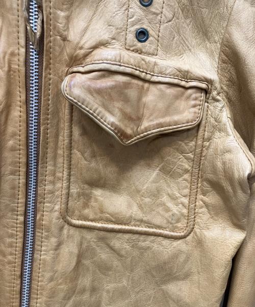 Schott（ショット）Schott (ショット) ラムレザージャケット ベージュ サイズ:Ｌの古着・服飾アイテム
