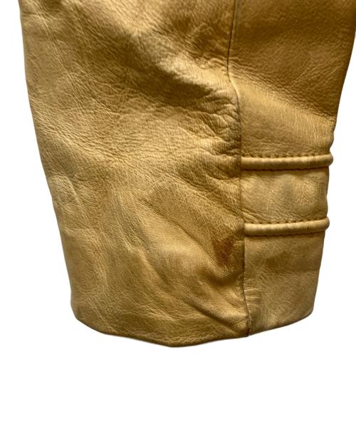 Schott（ショット）Schott (ショット) ラムレザージャケット ベージュ サイズ:Ｌの古着・服飾アイテム