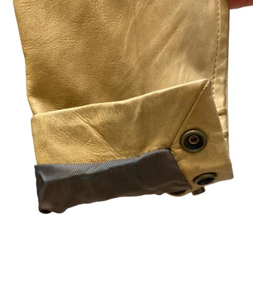 Schott（ショット）Schott (ショット) ラムレザージャケット ベージュ サイズ:Ｌの古着・服飾アイテム