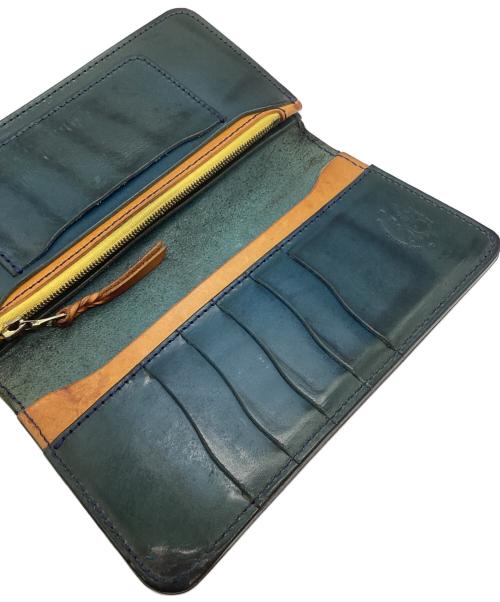 革蛸謹製（カワタコキンセイ）革蛸謹製 (カワタコキンセイ) 2つ折り財布 グリーンの古着・服飾アイテム
